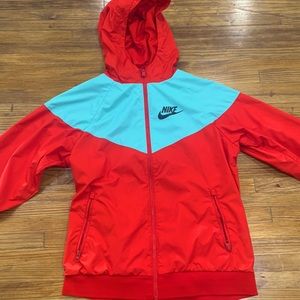 Nike windbreaker Boys large Red and Baby blue